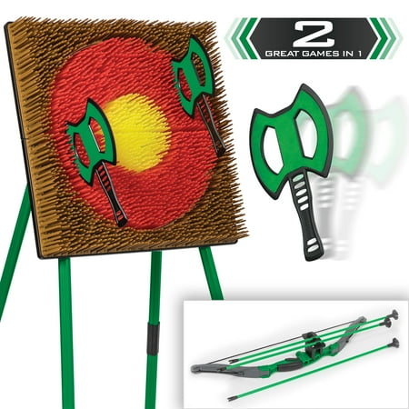 Go! Gater Weather-Resistant Tomahawk Toss & Archery Set Red