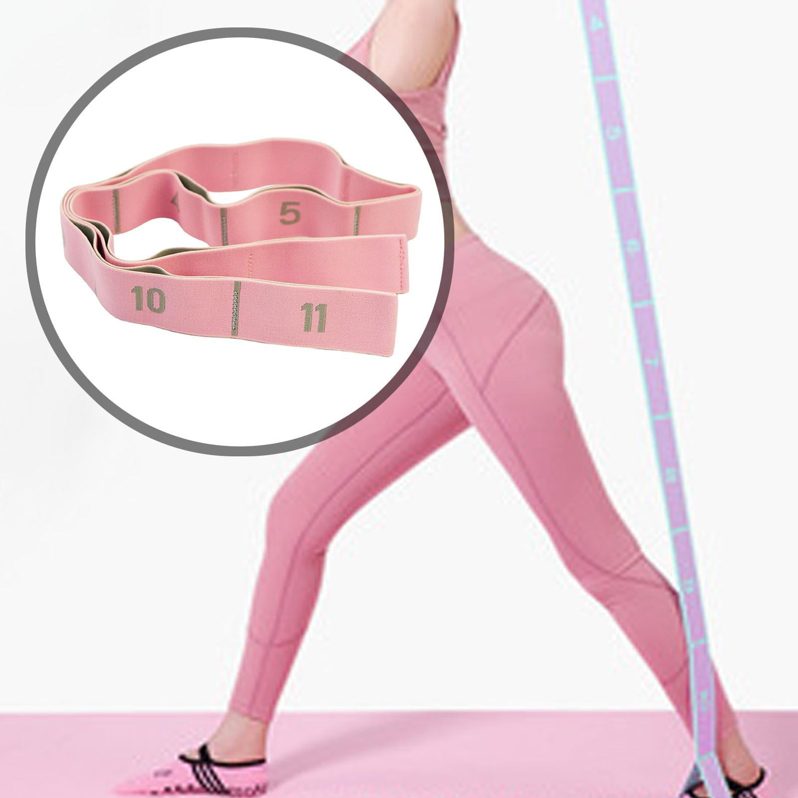 QccHieUs Resistance Band 11 Segment Professional Improve Body Flexibility Stretch Workout Pink