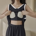 thumbnail image 5 of Tanghaowl Summer Pajamas for Women, Women Summer Ribbed Knit Pajama Sets V Neck Sleeveless Tank Top with Shorts Sleepwear Loungewear Nightwear Black M, 5 of 9