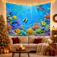 thumbnail image 3 of Densely Populated Underwater With Coral Reef Fills, Mystical Fantasy for Space Lovers, Galaxy Room Decor, Graduation Gift, Tapestry Wall Hanging for Bedroom and Dorm, 3 of 7