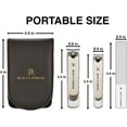 thumbnail image 4 of Beauty Power Nail Clippers Set for Men 3 in 1 - Stainless Steel Toenail and Fingernail Clippers with Glass File, Anti Splash, PU Leather Travel Case - Fathers Day Gift - Black, 4 of 9