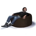 thumbnail image 6 of Jaxx Saxx 4 Foot Round Bean Bag w/ Removable Cover, Chocolate, 6 of 6