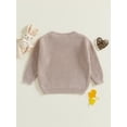 thumbnail image 4 of aturustex Toddler Girls Easter Cozy Sweaters 0 3M 6M 9M 12M 18M 2T 3T Infant Fashion Carrot Letter Pattern Knitted Sweatshirts Long Sleeve Cable Knitwn Loose Casual Daily Spring Fall Clothes, 4 of 7