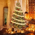 thumbnail image 4 of Christmas Tree Ribbon Lights String,  Tgnazet Gold 33 FT 100 LED Fairy Lights Copper Wire Ribbon Bows Lights for Xmas Tree Holiday Wedding Party Decoration, Gold Ribbon, Warm White Light, 4 of 8