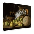 thumbnail image 2 of Luis Melendez 'Still Life with Melon and Pears' Canvas Art, 2 of 3