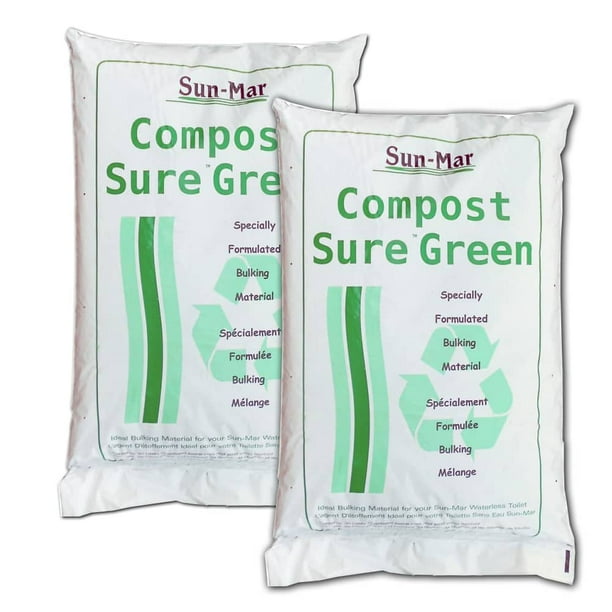 SunMar Compost Sure Peat Moss and Hemp Mix 8 Pound Green Bag Pack of 2