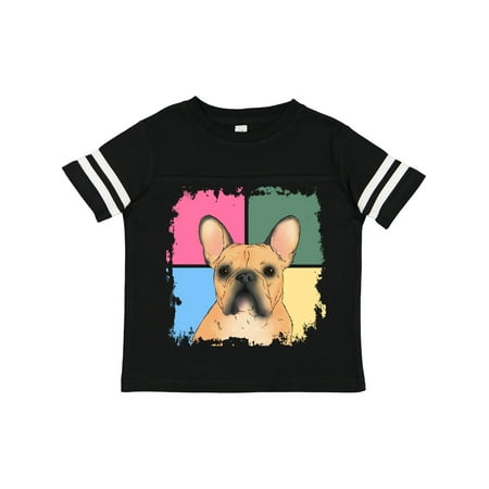 

Inktastic Sable French Bull Dog on Colored Squares Gift Toddler Boy or Toddler Girl T-Shirt
