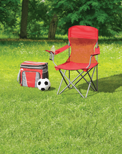 OUTDOOR PORTABLE CHAIR  FOR CAMPING PICNIC FISHING FOLDING WITH MESH CUP HOLDER 