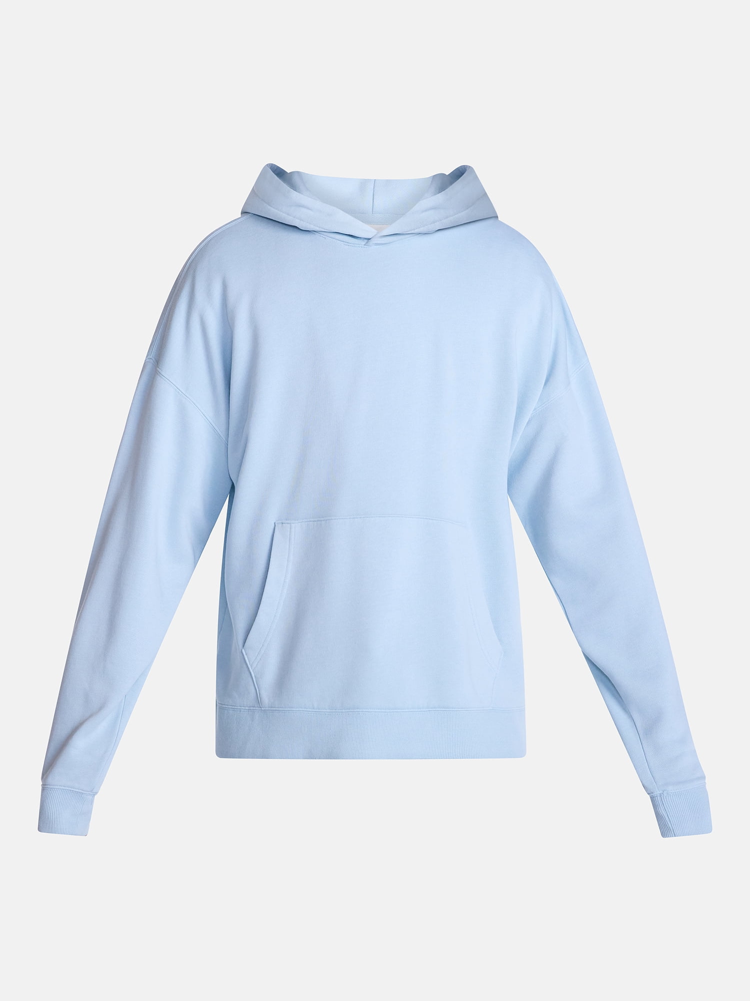 No Boundaries Boxy Fit Oversized Fleece Hoodie with Long Sleeves, Men's XS-4XLT