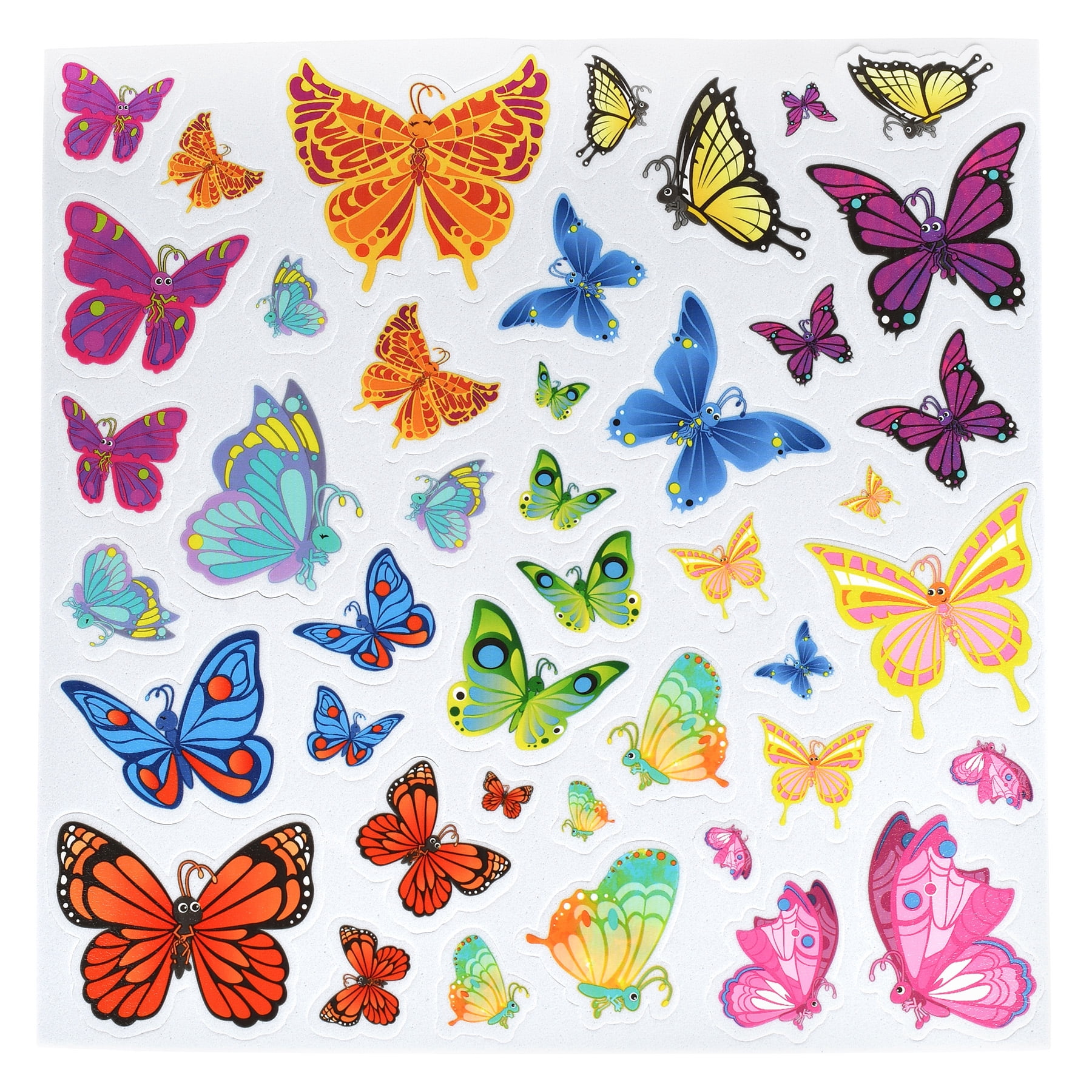 READY 2 LEARN Foam Stickers - Butterflies - 172 Per Pack - 3 Packs