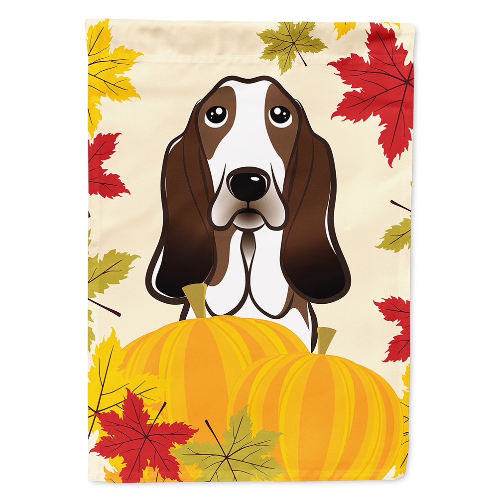 Basset Hound Thanksgiving Garden Flag