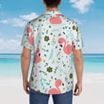 thumbnail image 4 of Fotbe Cute Flamingo Camisa Hawaiana para Hombre Unisex – Camisa Casual de Verano con Botones de Manga Corta de Algodón y Lino,Medium, 4 of 7