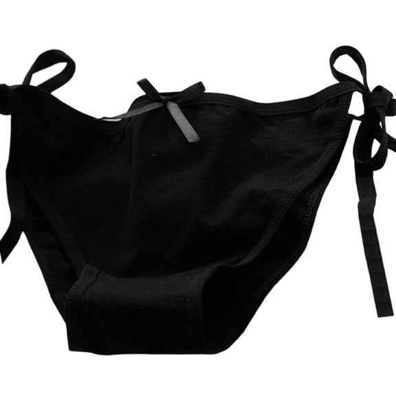 Side Ties Cotton Triangular Panties For Women Low Rise Bowknot Underwear Lingerie Briefs Comfortable Daily Wear