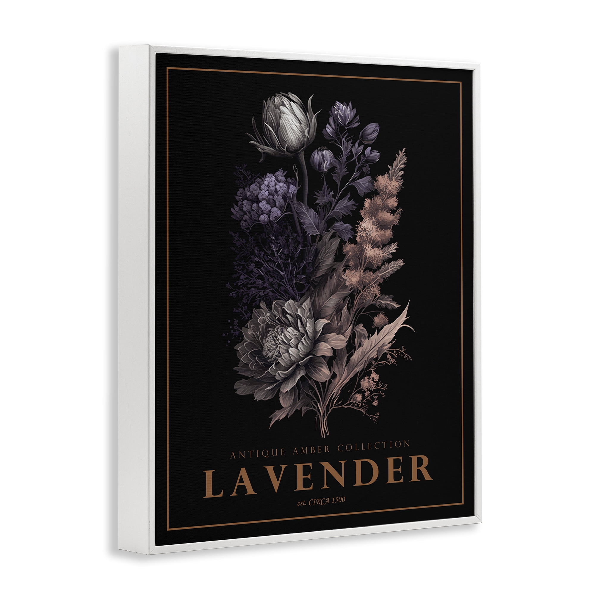Stupell Industries Antique Lavender Bushel White Framed Giclee Art, design by Christopher Giampietro