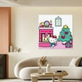 thumbnail image 4 of Hello Kitty Christmas Canvas Wall Art Cartoon Wall Decor | HD Printed & Wooden framed wall art | Modern Wall Decor for Gift | Kids Room Decor | Made in USA 8x8 Inch, 4 of 5