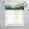 thumbnail image 4 of Nature Forest Printed Window Curtains Valances Rustic Foggy Watercolor Pine Trees Birds Rod Pocket Window Valance for Living Room Bathroom Bedroom Kitchen 54 by 18 in, 1 Panel, 4 of 6