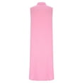 thumbnail image 4 of Vacation Dresses for Women Button Up Collared Shirt Dress with Pocket Solid Color Sleeveless Maxi Dress Summer Beach Split Dresses, 4 of 9