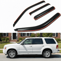 4pcs Window Visors Compatible with 1991–2001 Ford Explorer, Smoke In-Channel Mount Rain Guards