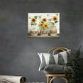 thumbnail image 3 of Farmhouse Bathroom Decor Wall Art Rustic Sunflower Bathroom Pictures Canvas Print Country Bathroom Painting Prints Wall Decor Framed Artwork Decor for Living Room Bathroom 12"x16", 3 of 6