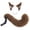 Brown, variant on FASHOFT Wolf Ears Headband And Tail Set Halloween Cosplay Handmade Faux Fur Fox Ears Animal Set For Anime Party Dress Up Halloween Costume One Size