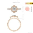 thumbnail image 4 of ANGARA Natural Princess-Cut Diamond Ring with Ornate in 14K Rose Gold for Women (Size-5.2mm| Color-I-J| Clarity-I1-I2) | April Birthstone, Anniversary, Jewelry Gift for Women | Natural Diamond Ring, 4 of 9