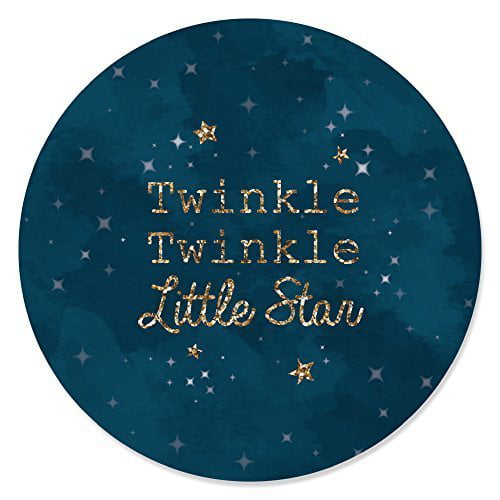 Favor Tag 24 Twinkle Twinkle Little Star Girl Baby Shower Thank you
