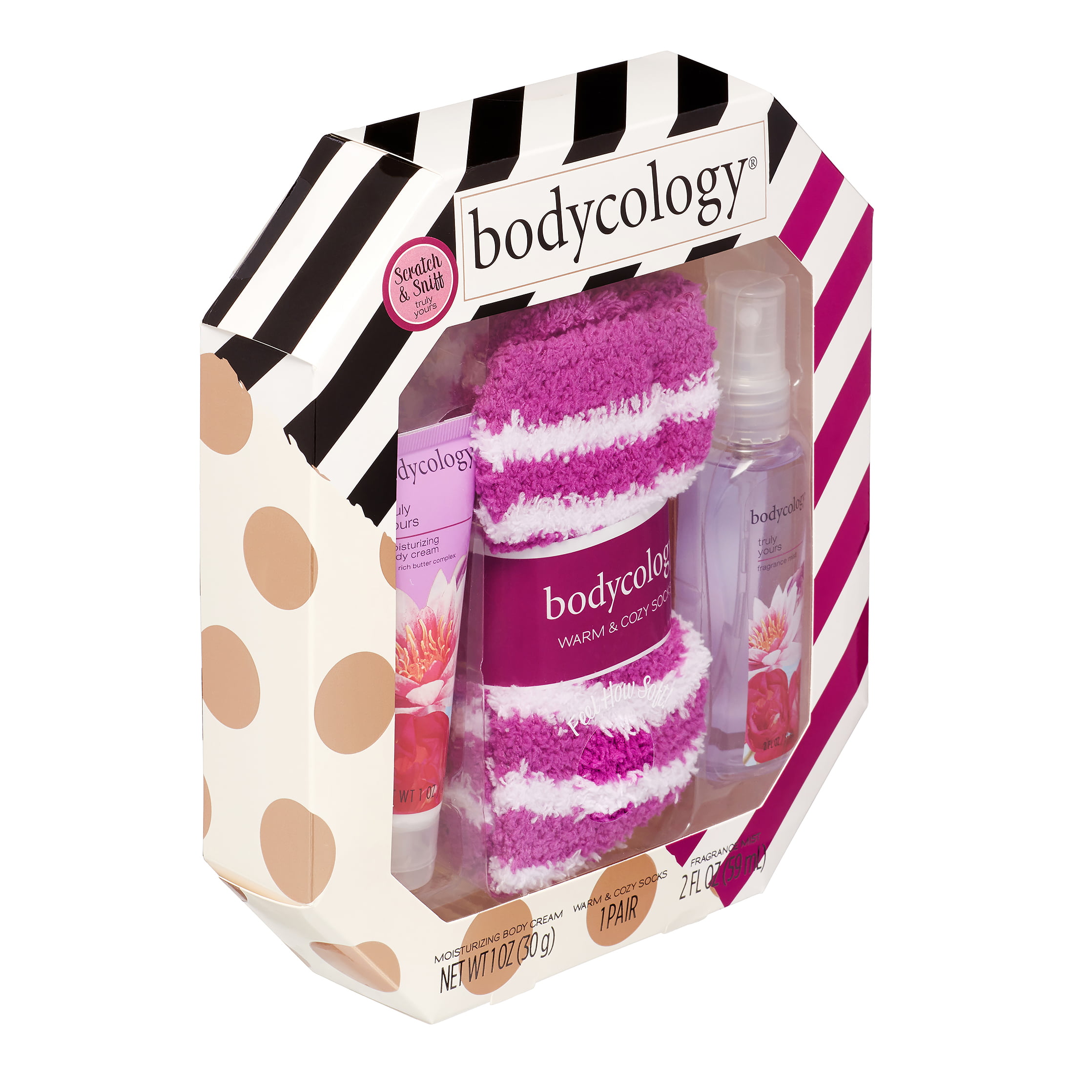 Bodycology Truly Yours Gift Set with Warm Socks, 3 Pieces - Walmart.com