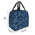 thumbnail image 2 of Bingfone Sea Turtle Print Lunch Bag Insulated Lunch Box, Small Leakproof Cooler Food Lunch Containers Reusable High Capacity Lunch Tote Bags for Work, Travel, Outdoor, 2 of 5