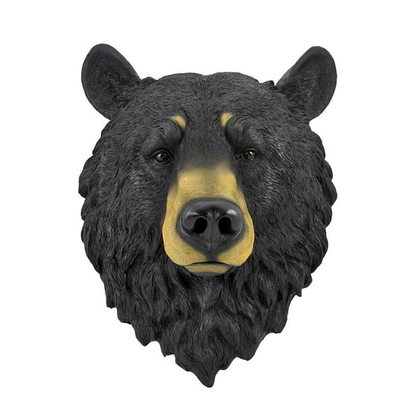 Zeckos Black Bear Head Mount Wall Statue Bust