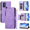 thumbnail image 2 of TCL 30 SE Case ,Zipper Handbag Wallet Leather Cover with Crossbody Detachable Lanyard Strap, 2 of 5