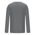 thumbnail image 5 of Mens Muscle Gym Workout Athletic Shirt Mens Fashion Henley Shirts Long Sleeve Button Cotton T-Shirt Big and Tall Crewneck Sweatshirts Sports Tees Workout Crewneck Sweatshirts Loose Fit Pullover Tees, 5 of 6