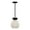 Black / Opal Glass, variant on PD59708-BK/SM-Kuzco Lighting-Arcadia - 1 Light Pendant-9.13 Inches Tall and 7.88 Inches Wide-Black Finish-Smoked Glass Color