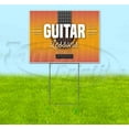 thumbnail image 1 of Guitar Lessons (18" x 24") Yard Sign, Includes Metal Step Stake, 1 of 6