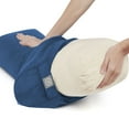 thumbnail image 3 of Yoga Meditation Cushion, 25" x 12" Rectangular Bolster with Removable Cover - Navy Blue, 3 of 5
