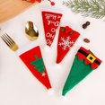 thumbnail image 4 of Juego de cubiertos para Navidad, Mini gorro de Papá Noel, tenedor, cuchillo, bolsa de soporte, decoraciones de mesa para cena, fiesta de Navidad, 10/1 Uds., 4 of 4