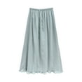 thumbnail image 4 of vigerkar Women's Drawstring High Waist Flowy Skirts Flared Maxi Skirt Green, One Size, 4 of 7
