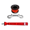 thumbnail image 1 of S SERENABLE 4ft Red Scuba Diving Open Bottom Surface Marker Buoy (SMB) & 49ft Finger Spool Black, 1 of 7