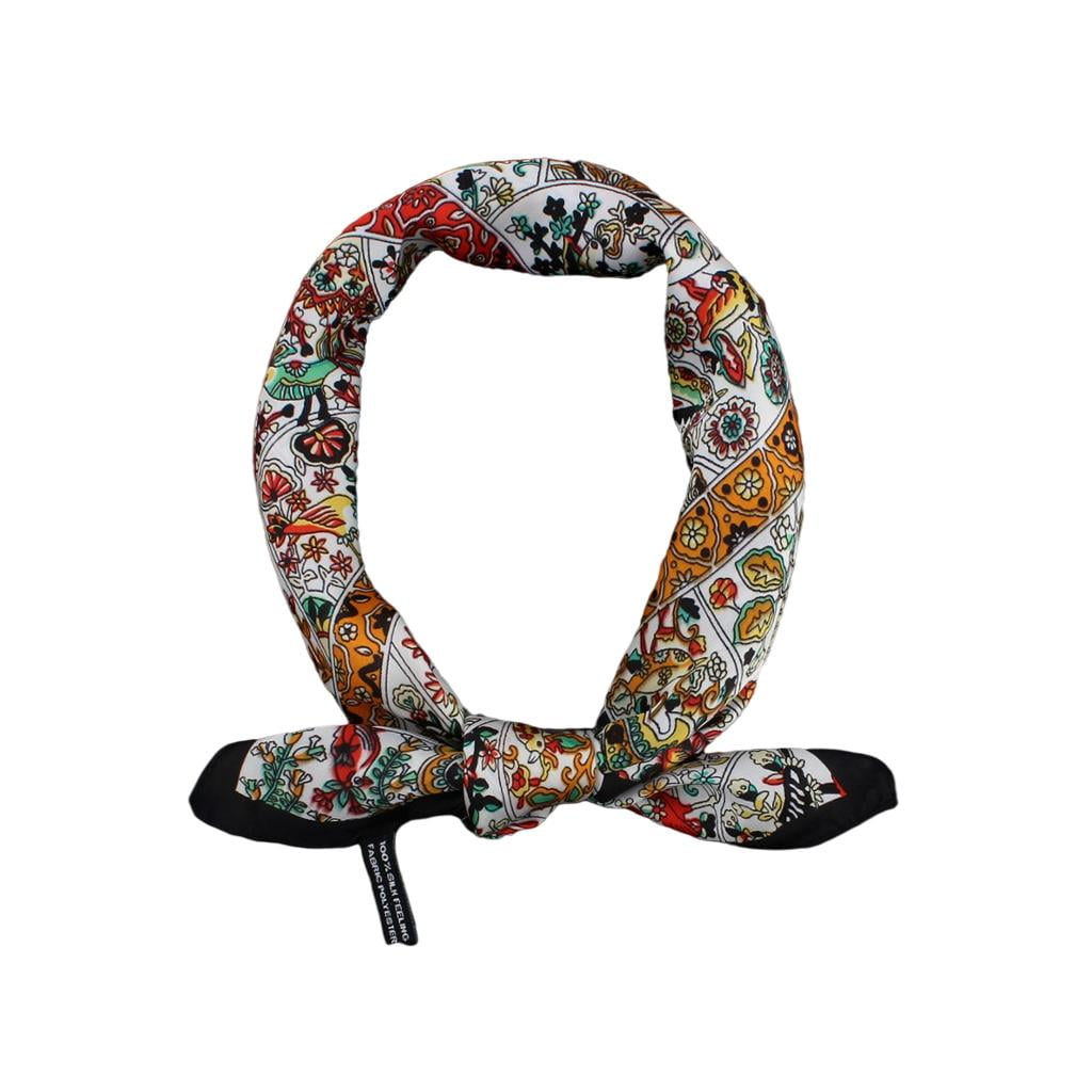 Bufanda De Seda Kcctoo – Cuadrado 150x15 Cm, Poliéster Satinado Y Multifunción