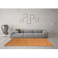 thumbnail image 3 of Ahgly Company Indoor Square Oriental Orange Industrial Area Rugs, 4' Square, 3 of 4