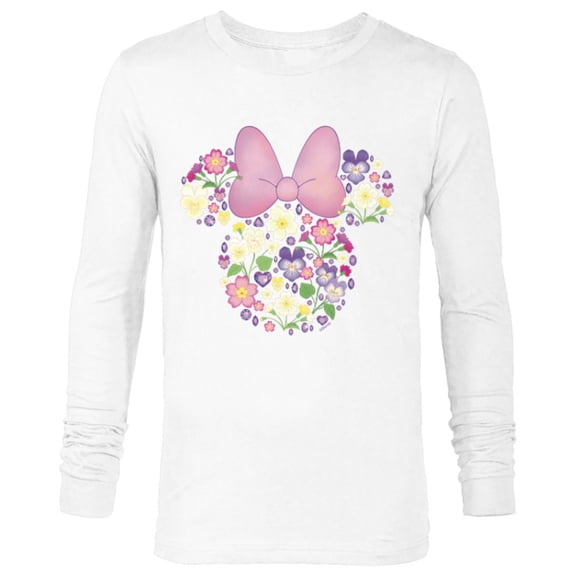 Disney Minnie Mouse February Birth Month Birthstone & Flower - Long Sleeve T-Shirt for Men - Customized-White