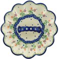 thumbnail image 2 of Polish Pottery 9-inch Egg Plate (Spring Flowers Theme) Hand Painted in Boleslawiec, Poland + Certificate of Authenticity, 2 of 6