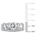 thumbnail image 5 of Everly Women's Created Sapphire and Diamond 10k White Gold Bridal Set, 5 of 7