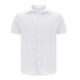 thumbnail image 4 of Blusa y camisa de manga corta con cuello vuelto para hombre, color liso, informal, holgada, con botones, de poliéster, 4 of 7