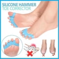 thumbnail image 1 of DPTALR 1 Pair Gel Separator Silicone Hammer Toe Corrector Foot Straightener Pain Relief, 1 of 7