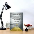 thumbnail image 4 of 7 Rules of Life Motivational Poster Printed on Canvas Wall Decor for Living Room inspirational wall art Size12 x 16 motivational wall art For Bedroom or Home Framed Positive Wall Art for Office, 4 of 6