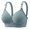 Blue, variant on WTOBBY Women's Comfort Underwire Bra: Fashion Thin Moulded Cup with Plaid Pattern Design, Smooth T-Shirt Bra with Three Rows of Adjustable Back Hooks for Perfect Fit,Blue S(38/85)