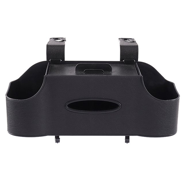 Ruiboury 3 In 1 Car Back Box Multifunctional Organizer Tissue Holder Convenient Invisible Hooks Buckle Installation Vehicle black