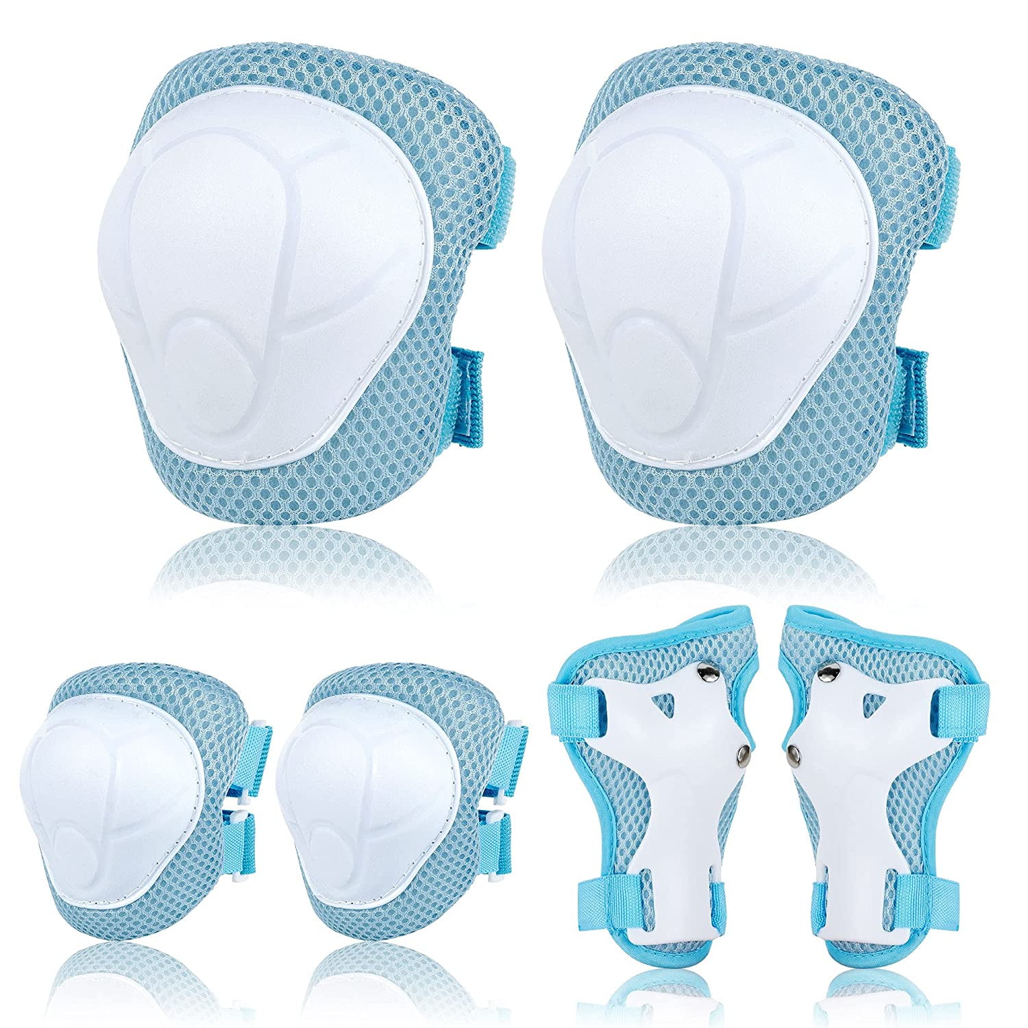 Kids Protective Gear Set Youth 3 in 1 Knee and Elbow Pads with Wrist Guards Knee Pads for Kids