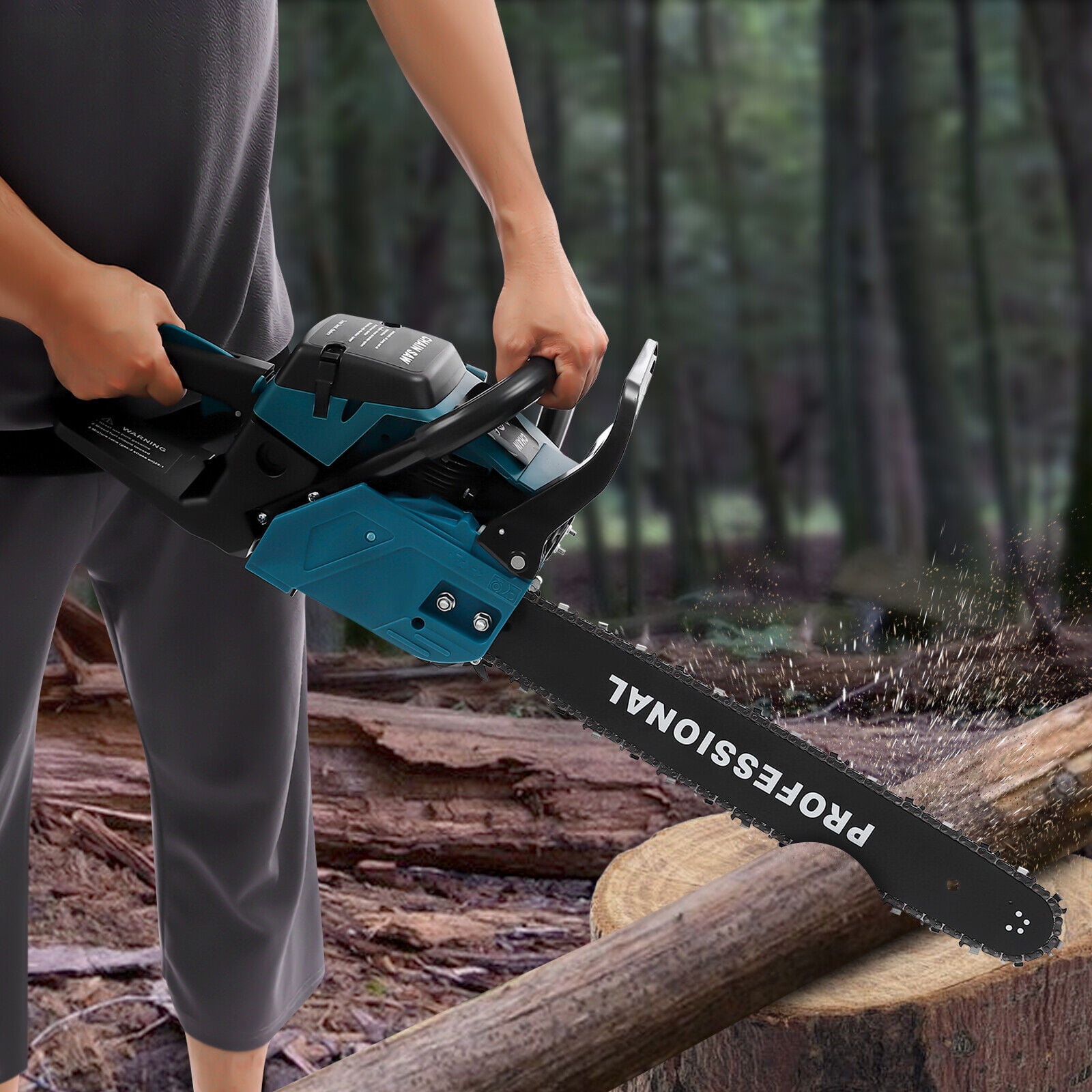 Gas-powered Chainsaw 58CC Gasoline Chainsaw Chainsaw Cutting Wood Gas Sawing for Forest Harvesting, Cutting Wood, Pruning Branches, Gardening.