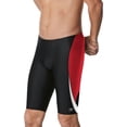 thumbnail image 3 of Speedo Men's Edge Splice Jammer Swimsuit (Black/Red, 34), 3 of 3